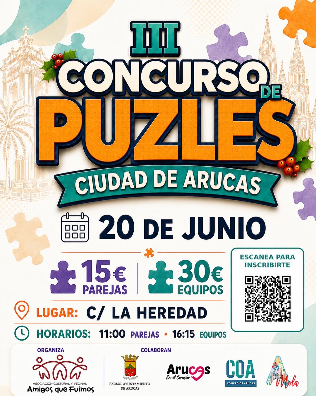 Imagen de III CONCURSO DE PUZLES CIUDAD DE ARUCAS