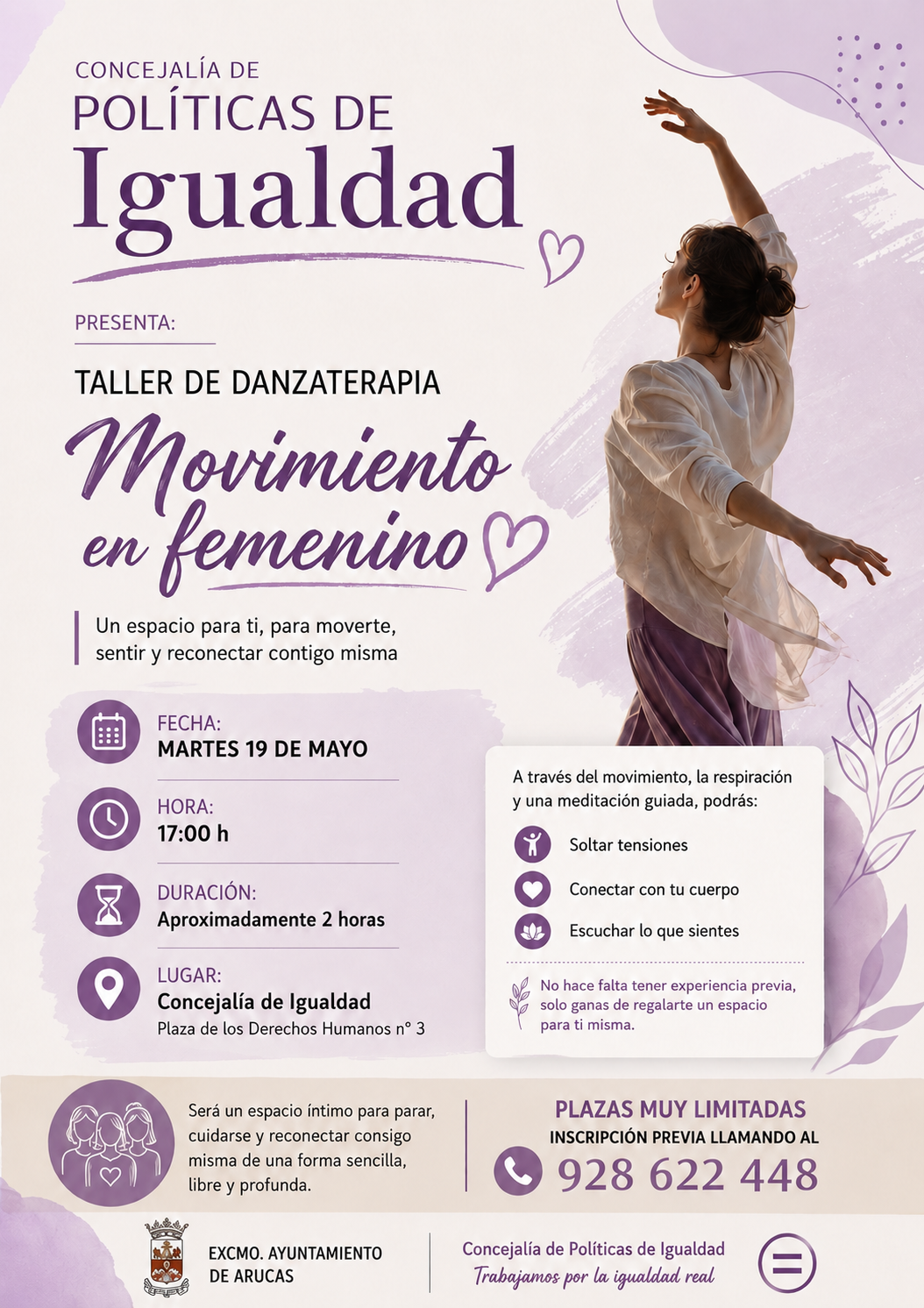 TALLER DE DANZATERAPIA MOVIMIENTO EN FEMENINO