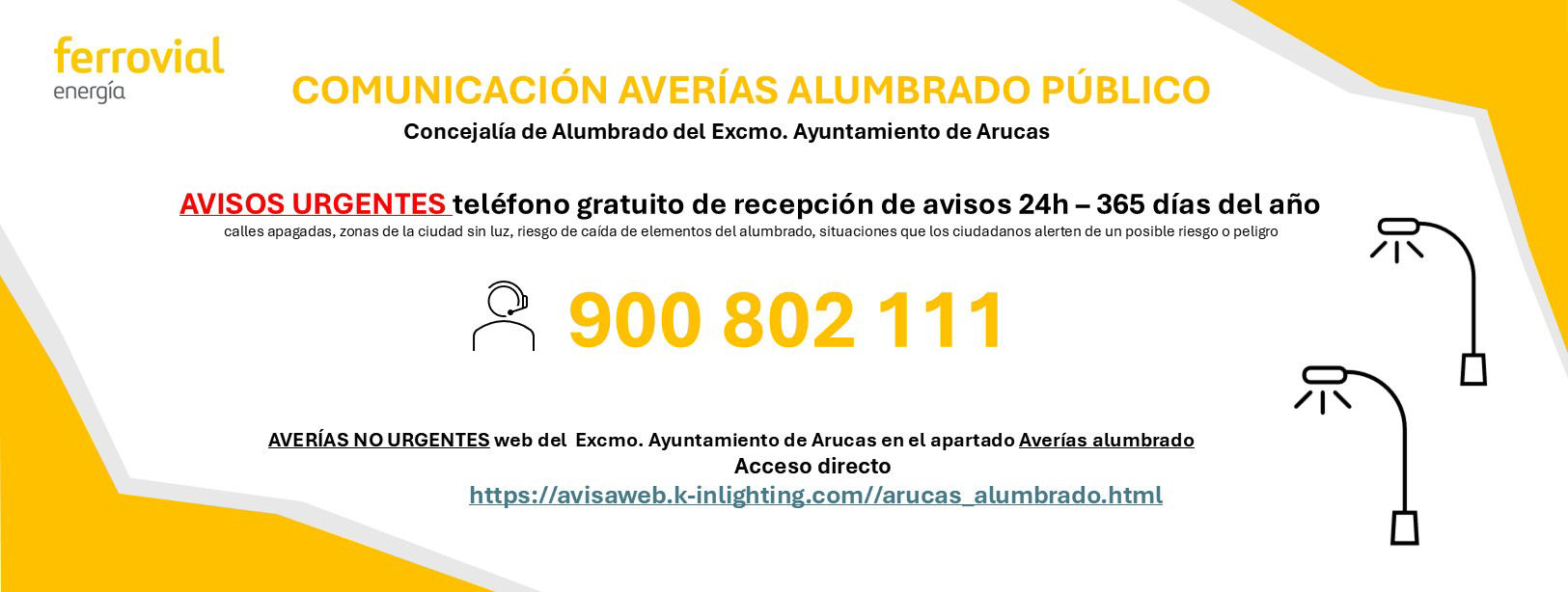 AVISOS ALUMBRADO PÚBLICO