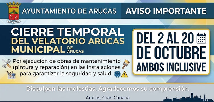 Imagen de COMUNICADO: Cierre temporal del Velatori